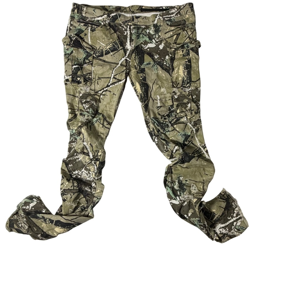 Rockstar Original‎ RSM205 Flare Denim Camo Cargo Pants Size 42x36 Tall